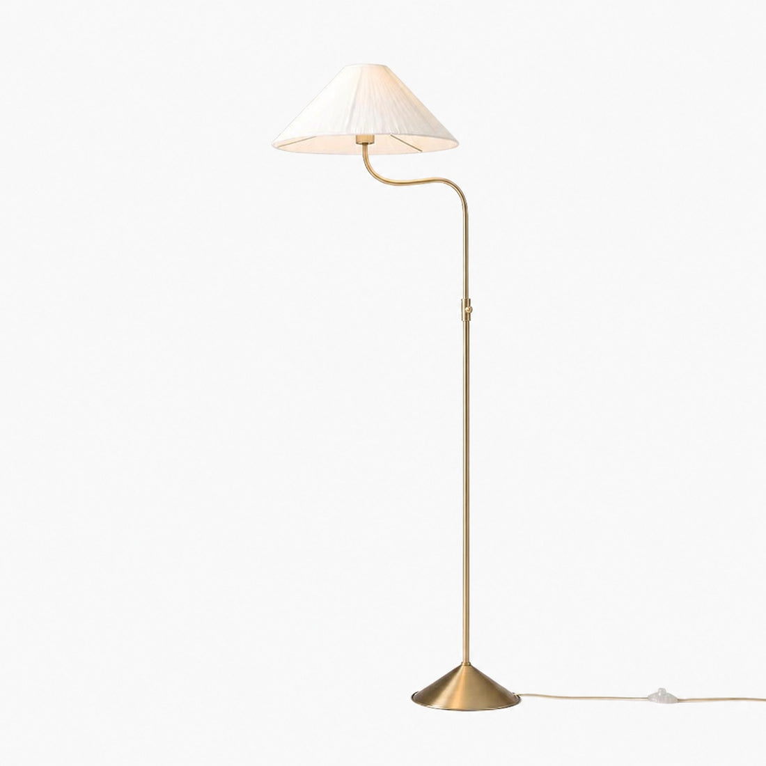 Fibura Elegant Floor Lamp Linen Shade Champagne Bronze – Add Warmth
