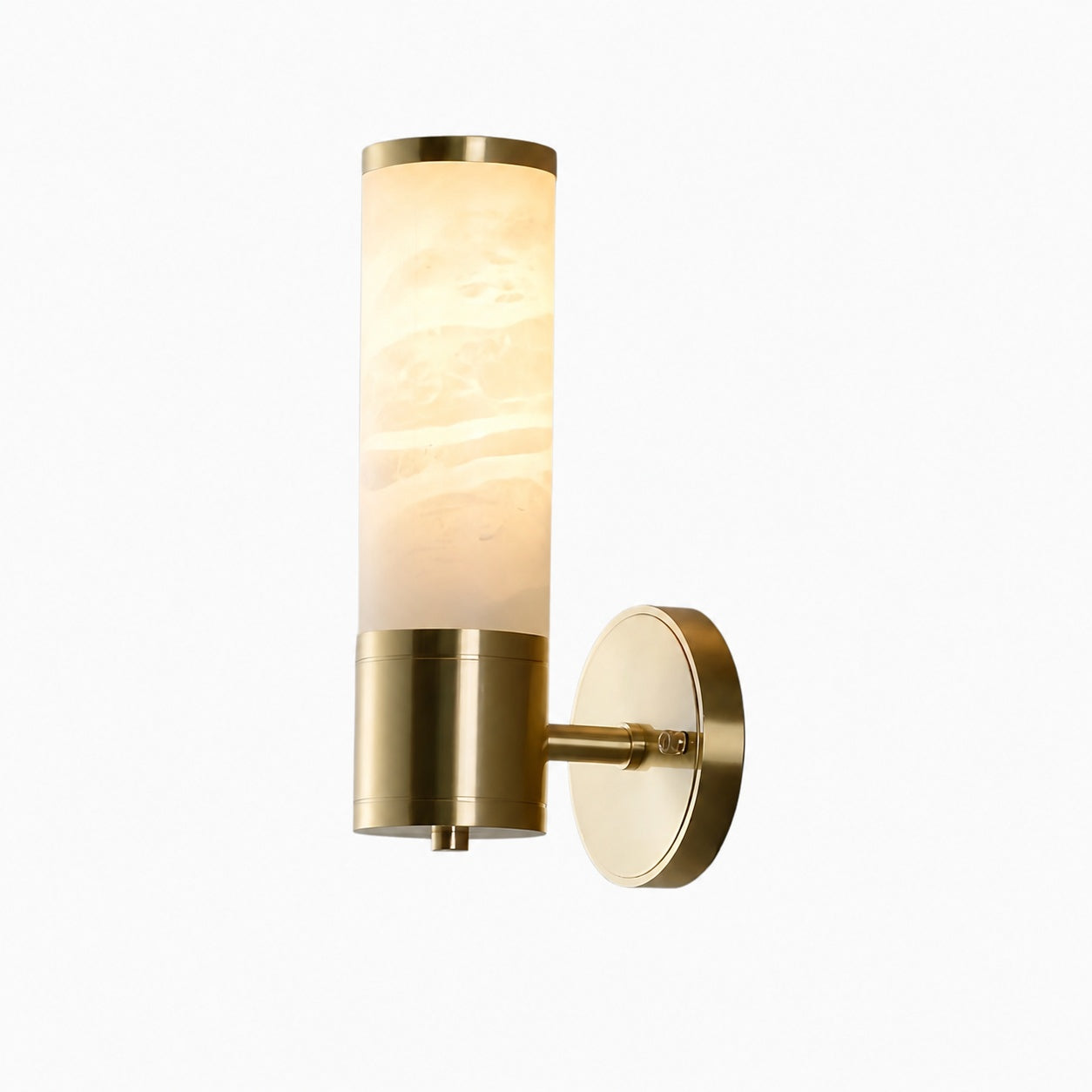 Nexorae Modern Alabaster Wall Lamp Sculptural Vertical Design For Living Room Bedroom Hallway
