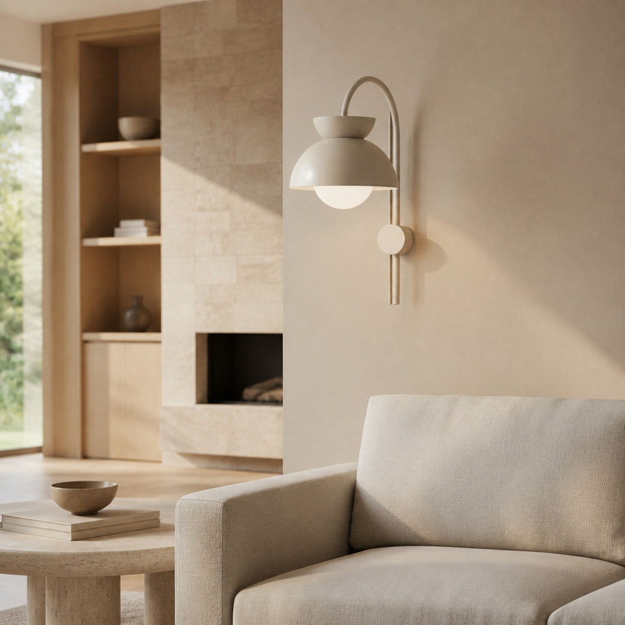 Aurelia Wall Lamp with Tiered Dome Design in Modern Metal for Bedroom or Hallway
