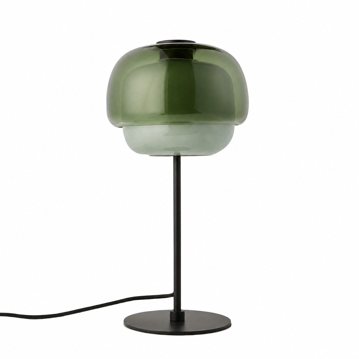Clinco Modern Retro Glass Table Lamp - Mushroom Double Shade Design