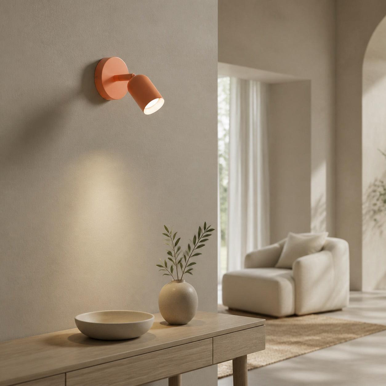 Bauvera Bauhaus-Inspired Wall Light – Clean Lines Bedside Fixture for Interior Spaces N53