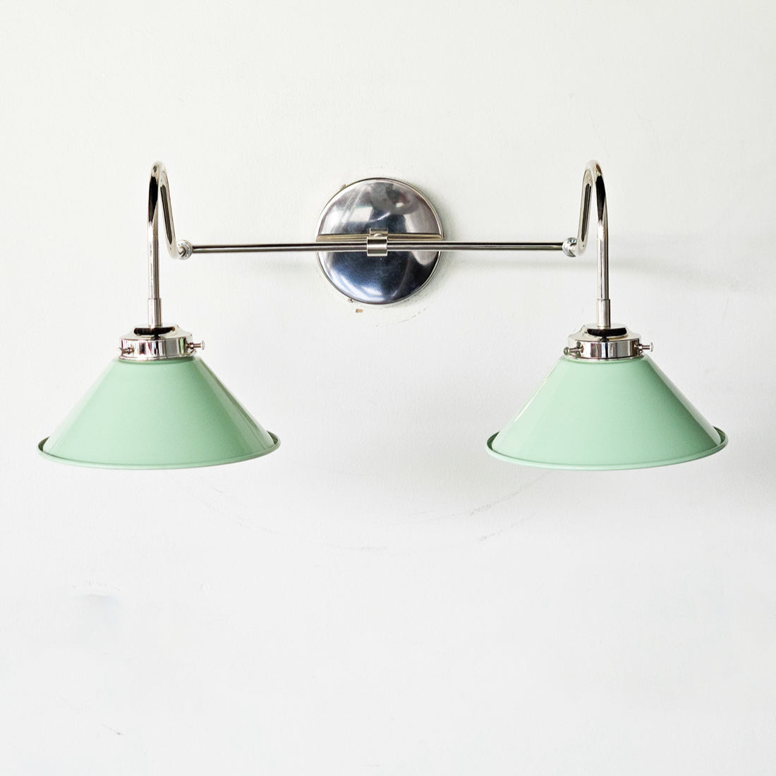 Various Colors Double Wall Sconce Light - Elegant Cone Shade