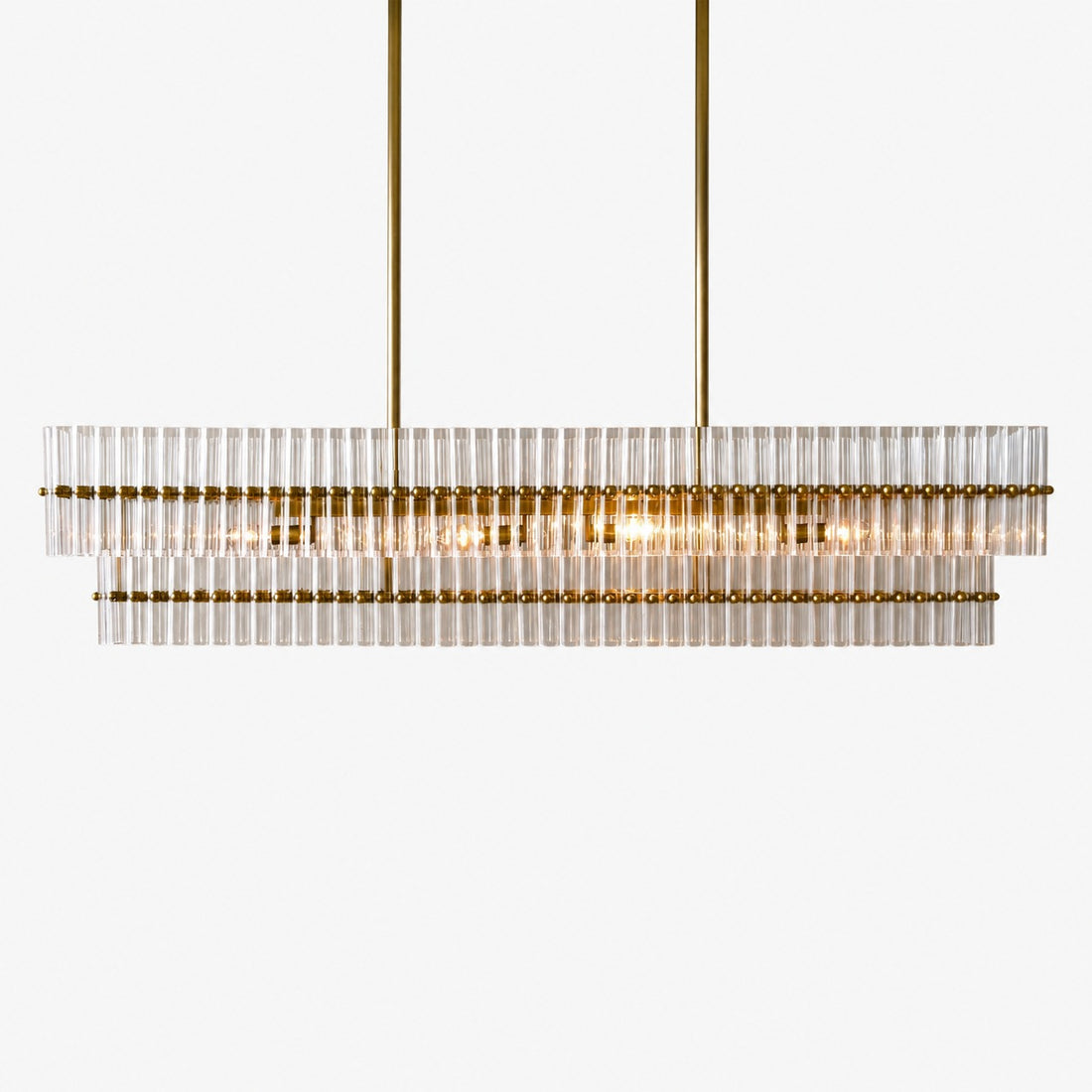 Lumora Crystal Pendant Light – Elegant Tumbled Brass & Cut Glass