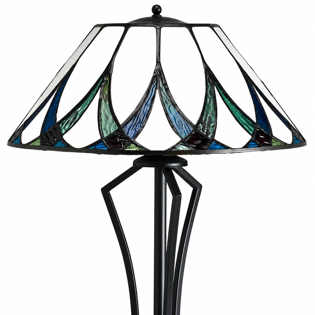 TF Allanton Water Ripple Glass Table Lamp - Classic Style for Living Room, Bedroom or Study