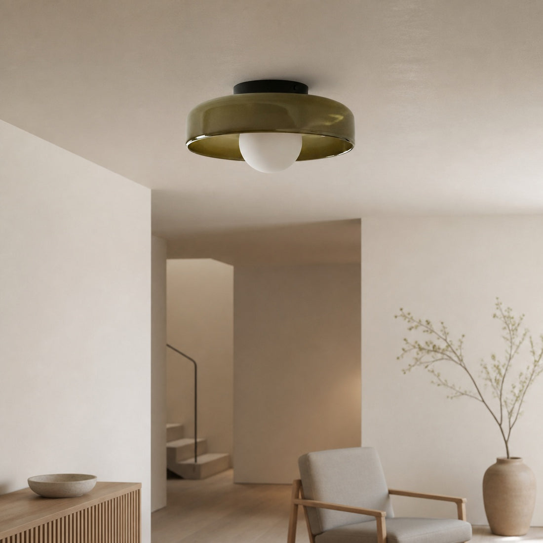 Glasenti Halo Disc Orb Ceiling Lamp Wall Lamp – Modern Sculptural Lighting for Living Spaces N33
