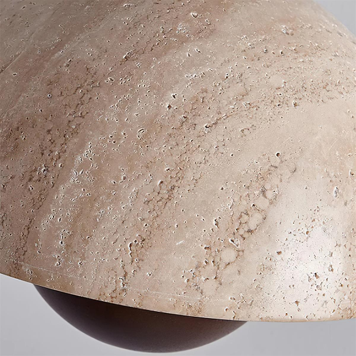 Natural Travertine Flower Bud Design Pendant Lamp