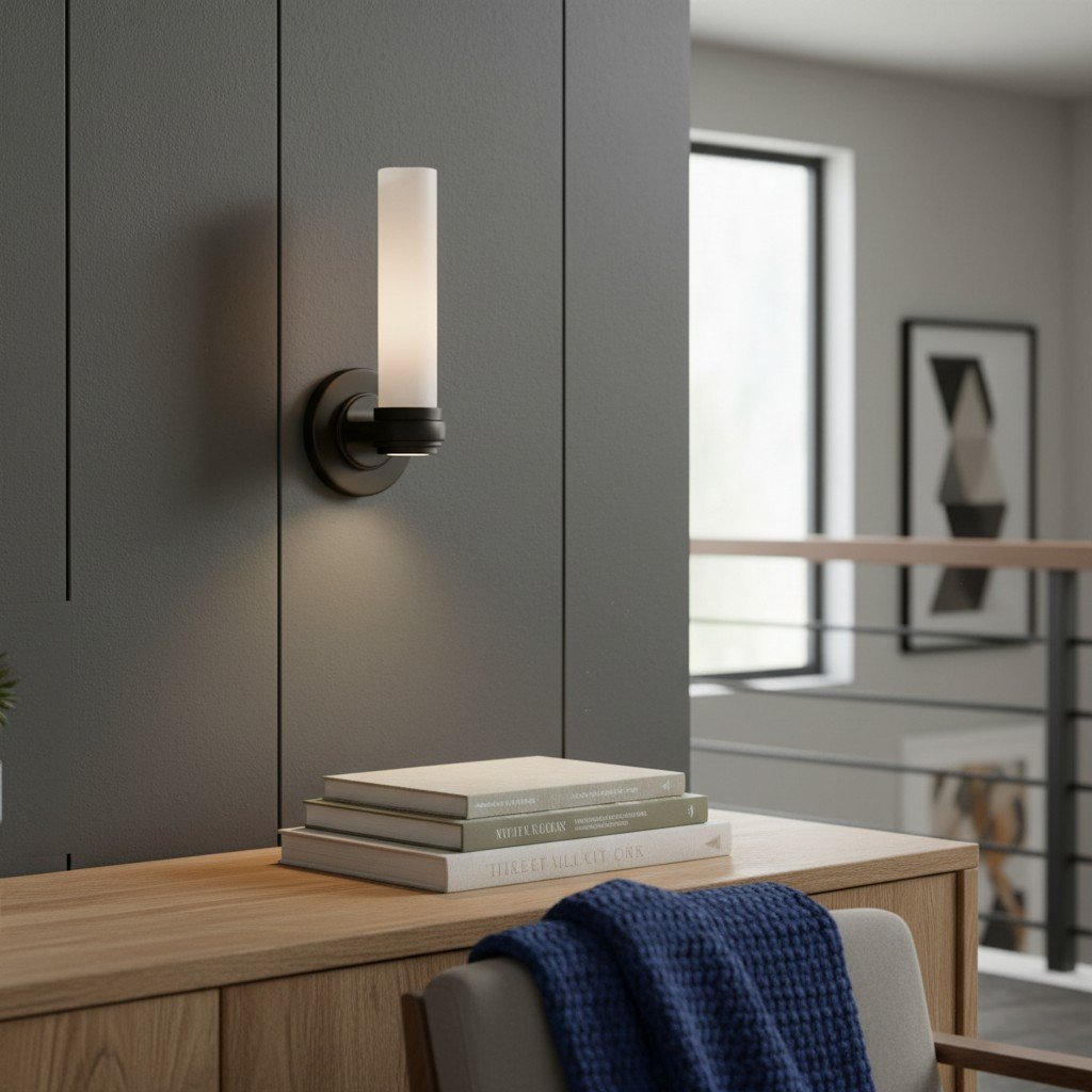 Roven Modern Wall Sconce Inspired with Glass Cylinder Shade - Versatile Accent For Living Room