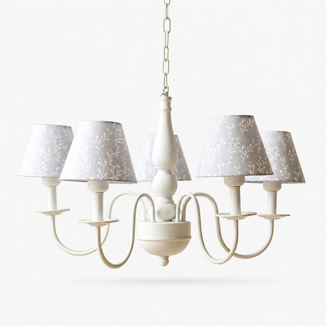 Colorful Fabric Shade 5-Light Chandelier