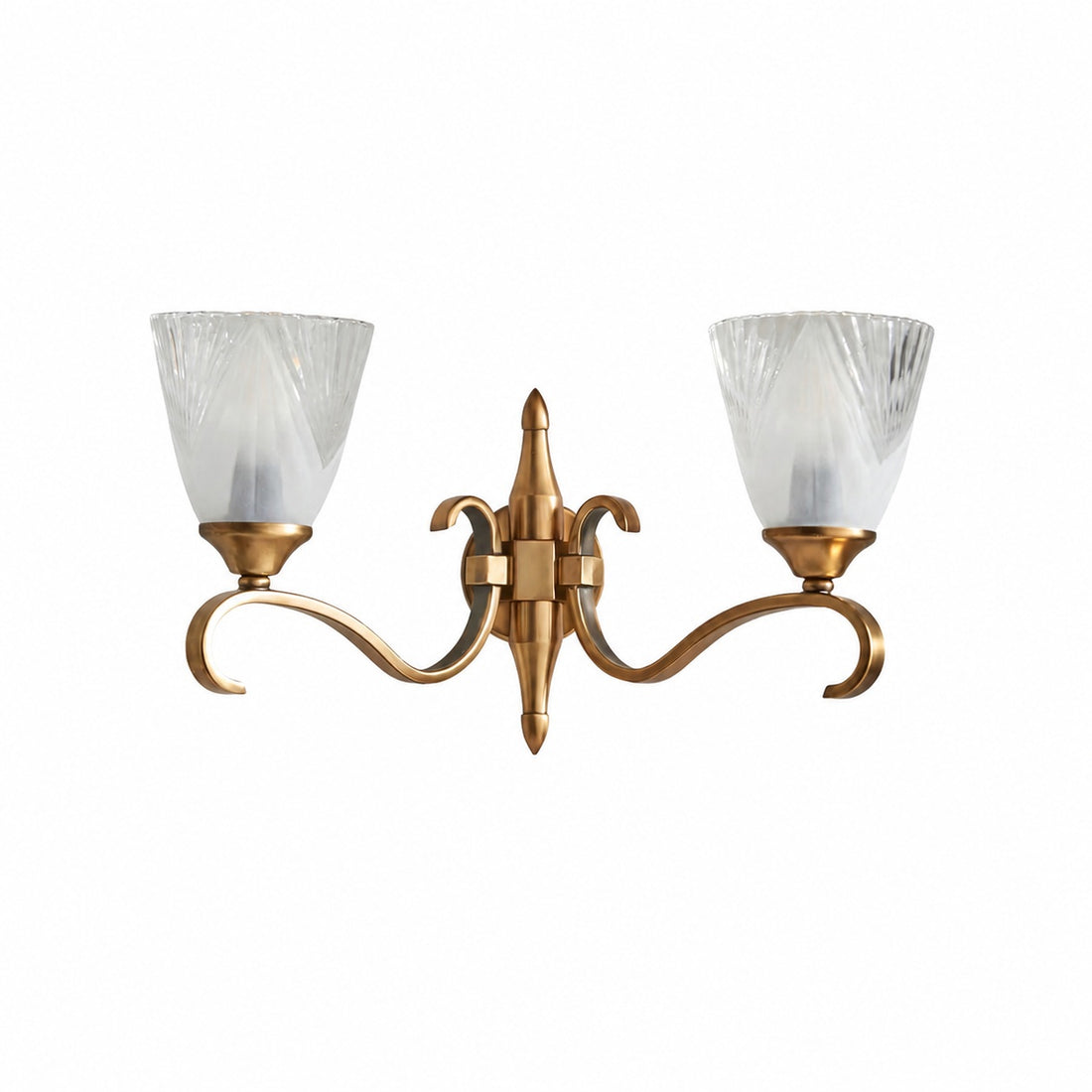 Lunetal Double-Head Wall Sconce – Vintage Metal Glass for Hallway and Bedroom