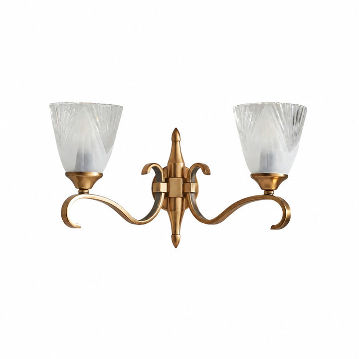 Lunetal Double-Head Wall Sconce – Vintage Metal Glass for Hallway and Bedroom
