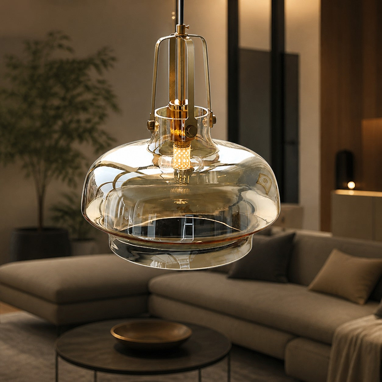 Modern Unique Shaped Fish Tank Glass Pendant Light