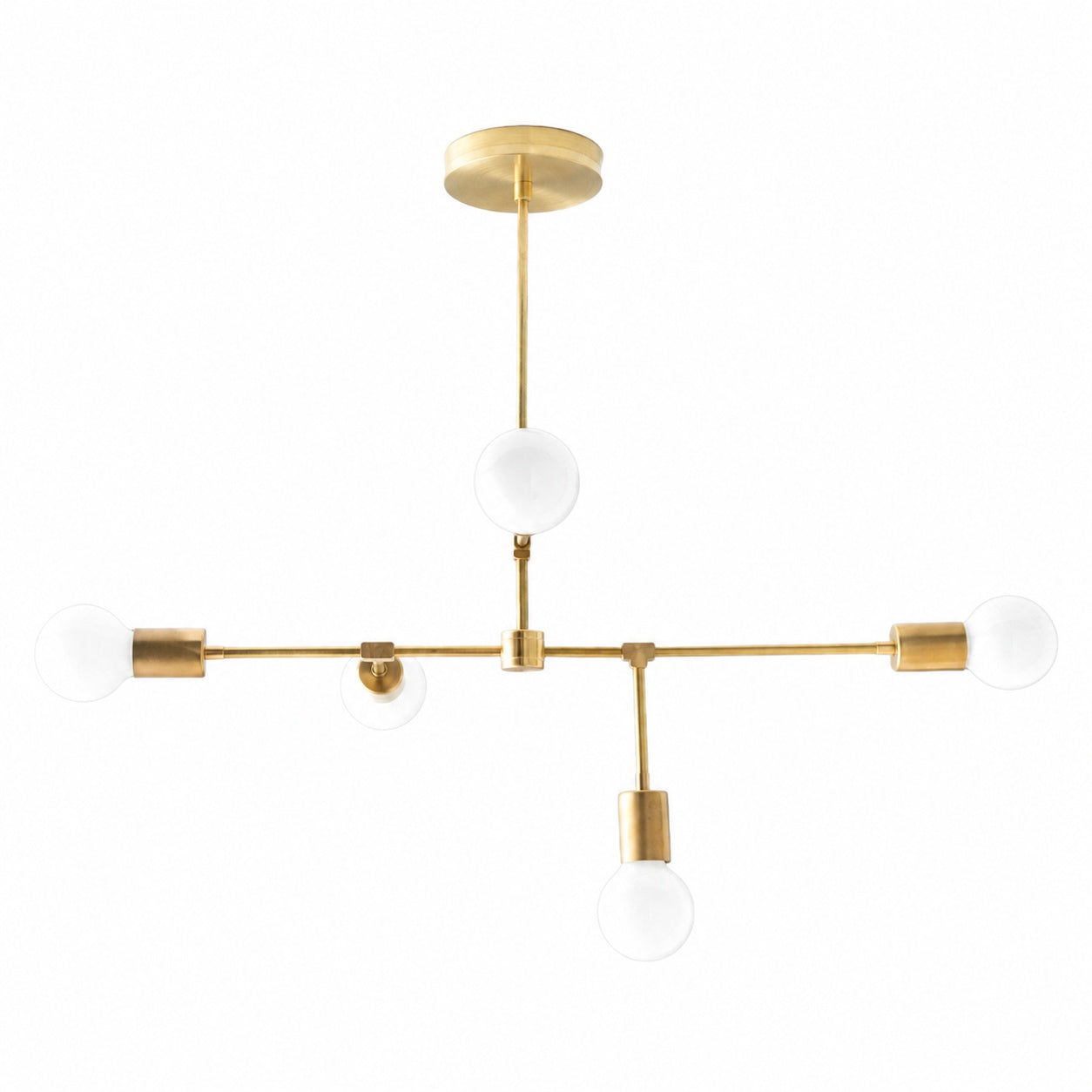 Mobilux Line 5 Light Chandelier - Modern Ceiling Hanging Lamp for Dining Room