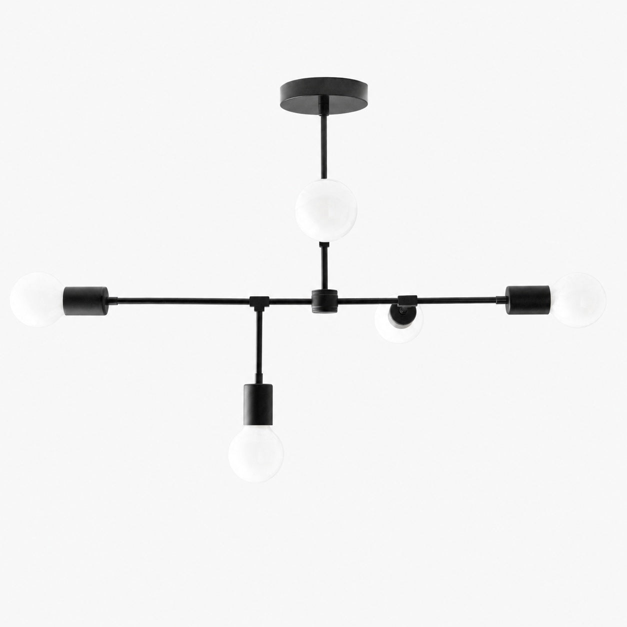 Mobilux Line 5 Light Chandelier - Modern Ceiling Hanging Lamp for Dining Room