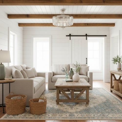 Beveline 3 Light Round Semi Flush - Faceted Cut Glass Shade Metal Finish for Hallways and Bedrooms