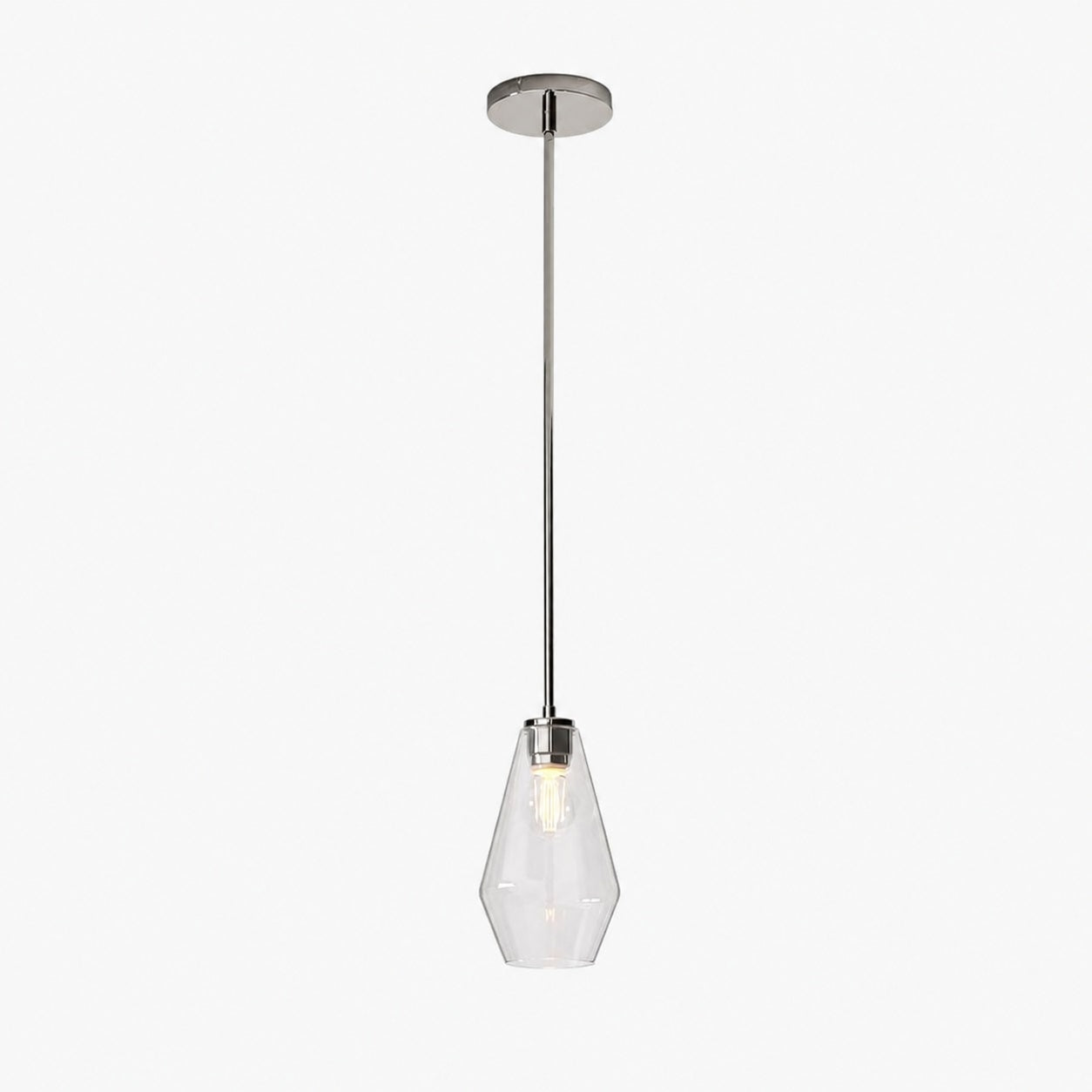 Merin Transparent Glass Sculpture Geometric Chandelier