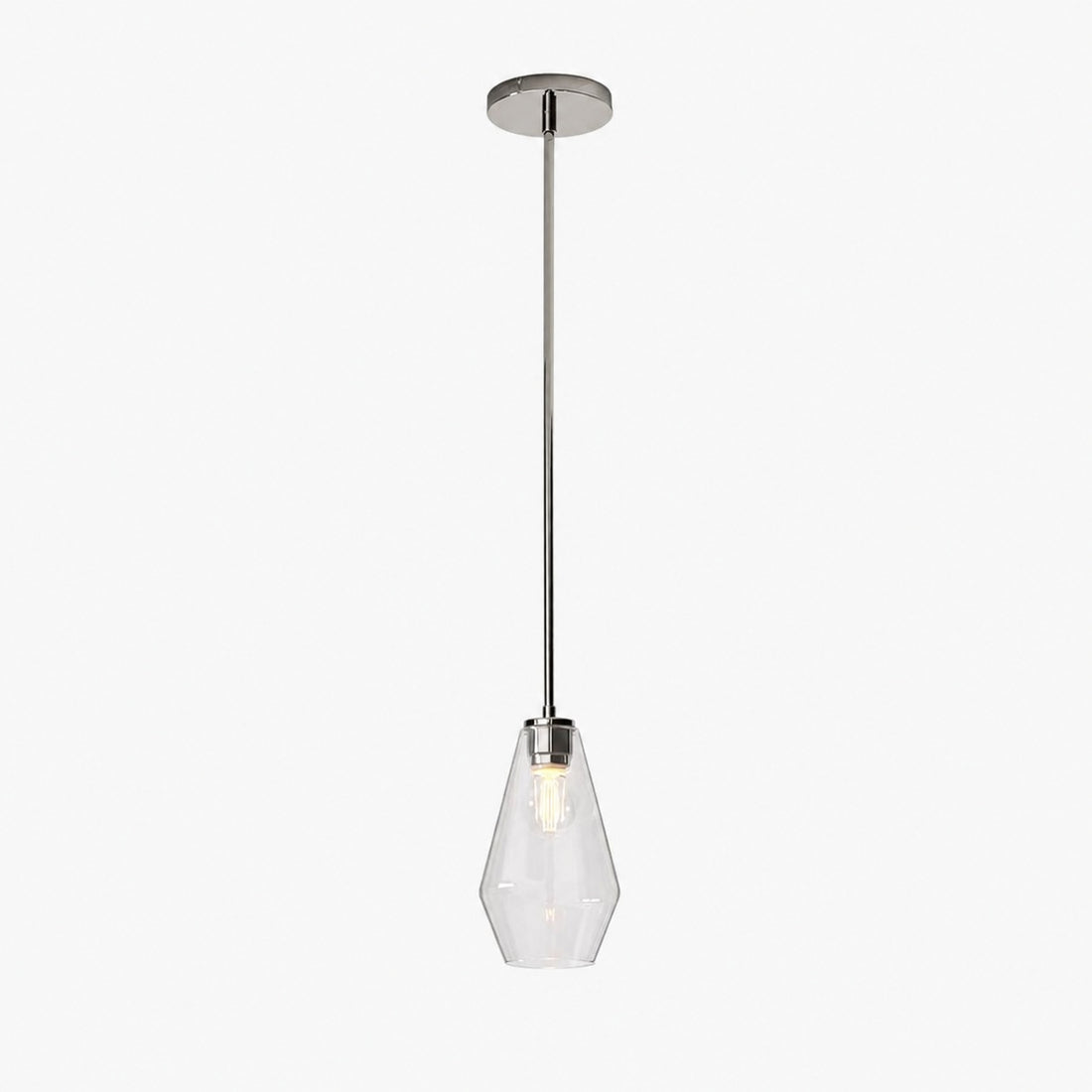Merin Transparent Glass Sculpture Geometric Chandelier