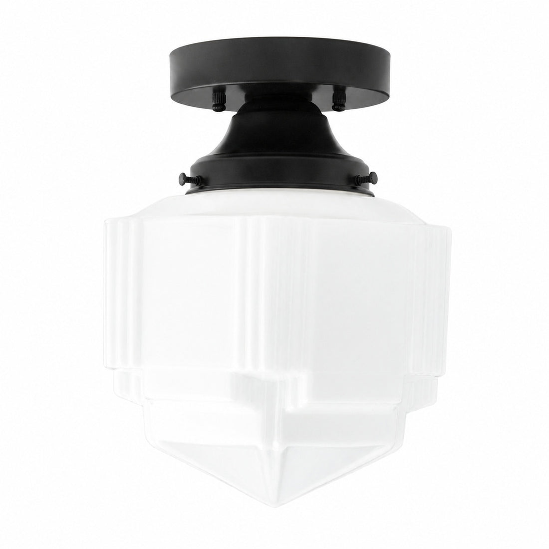 Geotower Glass Art Deco Ceiling Light - Glass Fixture - Elegant Home Lighting