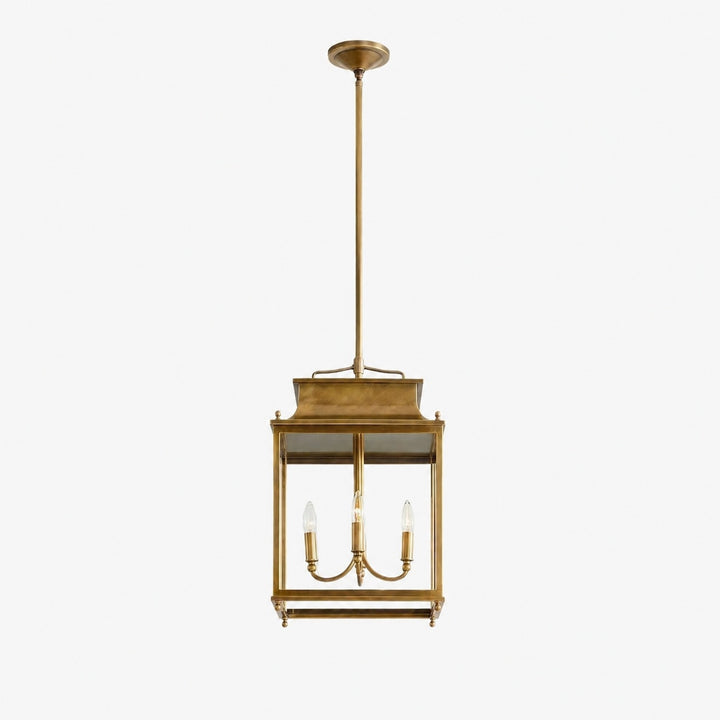 Yolvira Modern Outdoor Lantern Pendant - Metal Hanging Light for Exteriors