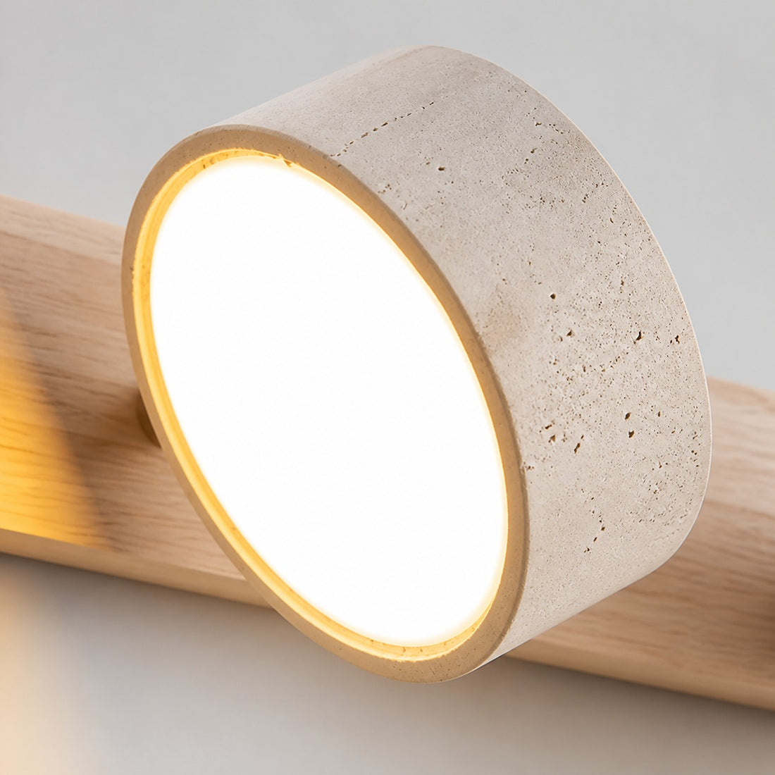 Travellia Modern Linear Multi-Head Sconce - Natural Stone Minimalist Lighting for Bedroom Hallway
