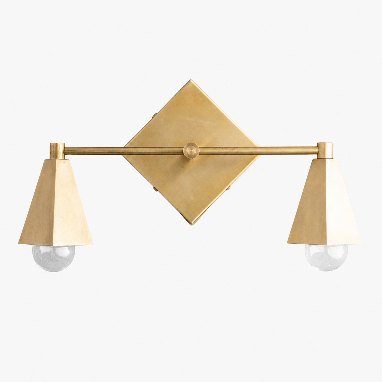 Ornato Luxe Geometric Vanity Light - Solid Brass Art Deco Bathroom Lighting