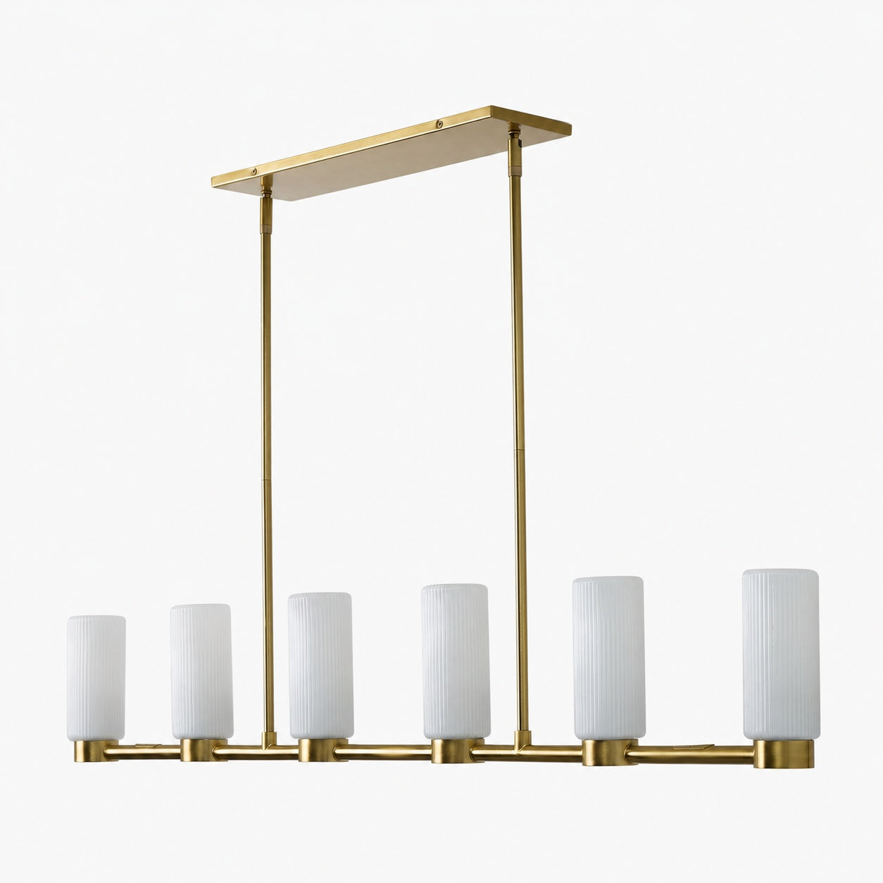 Rivora Fluted Glass Chandelier – Elegant Ribbed Lasting Design