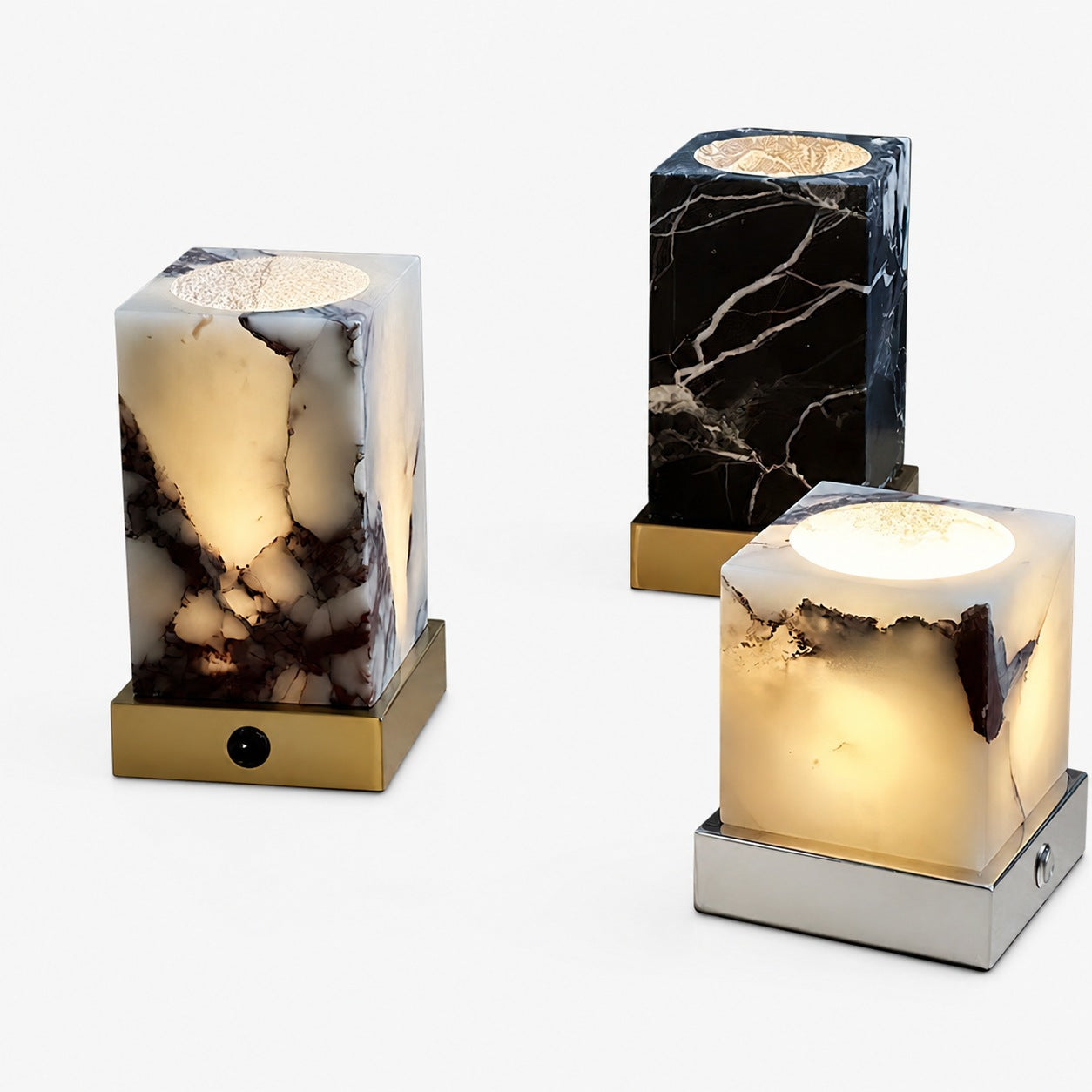 Cube Marble Table Lamp