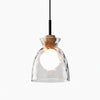 Quenora Ripple Pendant Light – Rippled Glass Shade Hanging Lamp for Dining or Kitchen U23