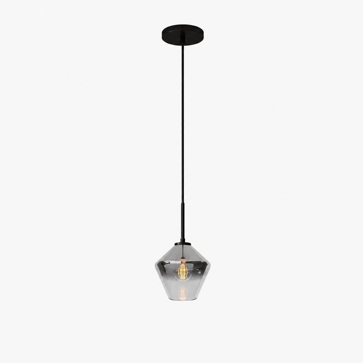 Merin Transparent Glass Sculpture Geometric Chandelier