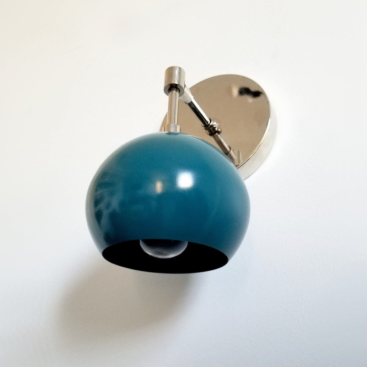 Modern Stylish Navy Globe Accent Wall Sconce