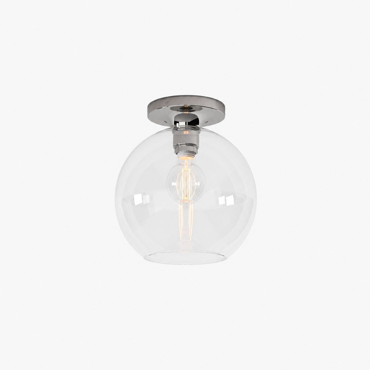 Selvion Modern Globe Pendant Light - Damp-Rated Bathroom Lighting - Luxe Glass Shade