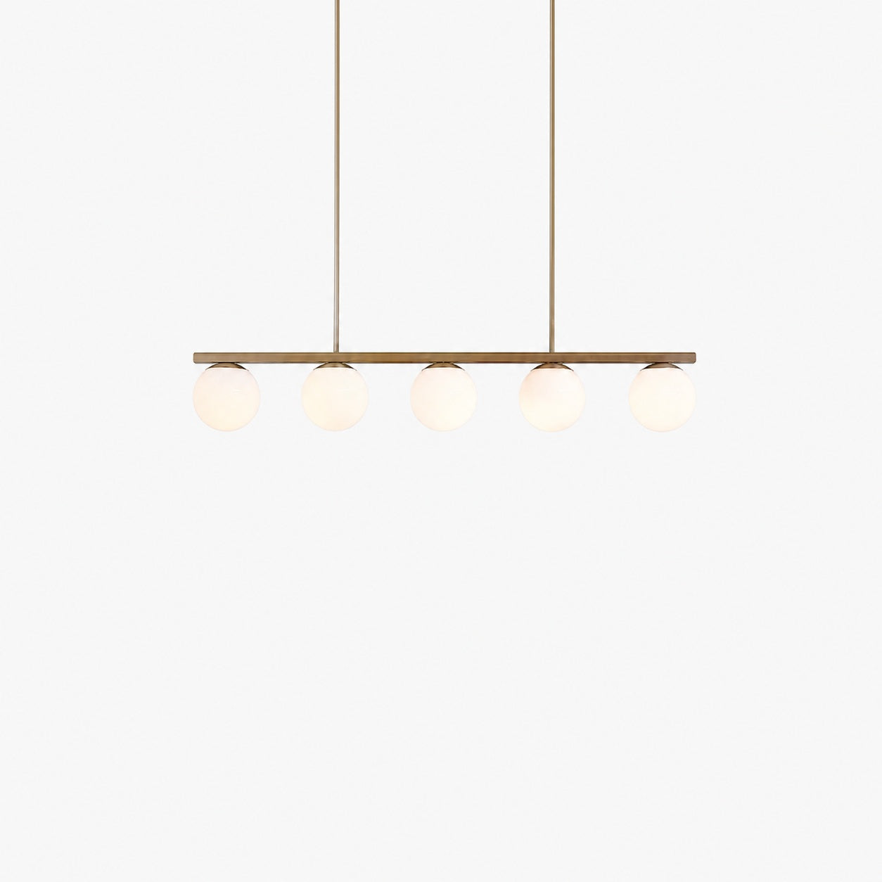 Brelia Round Light Chandelier - Modern Milk Glass Globe Ceiling Light