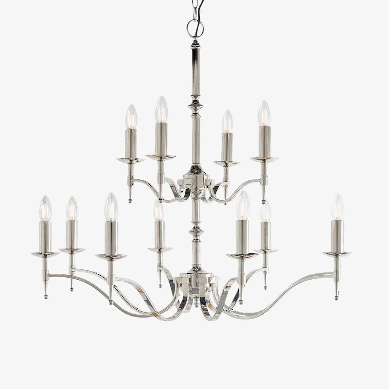 Tela Brass and Nickel Chandelier – Elegant Multi-Light Fixture for Foyers and Kitchens