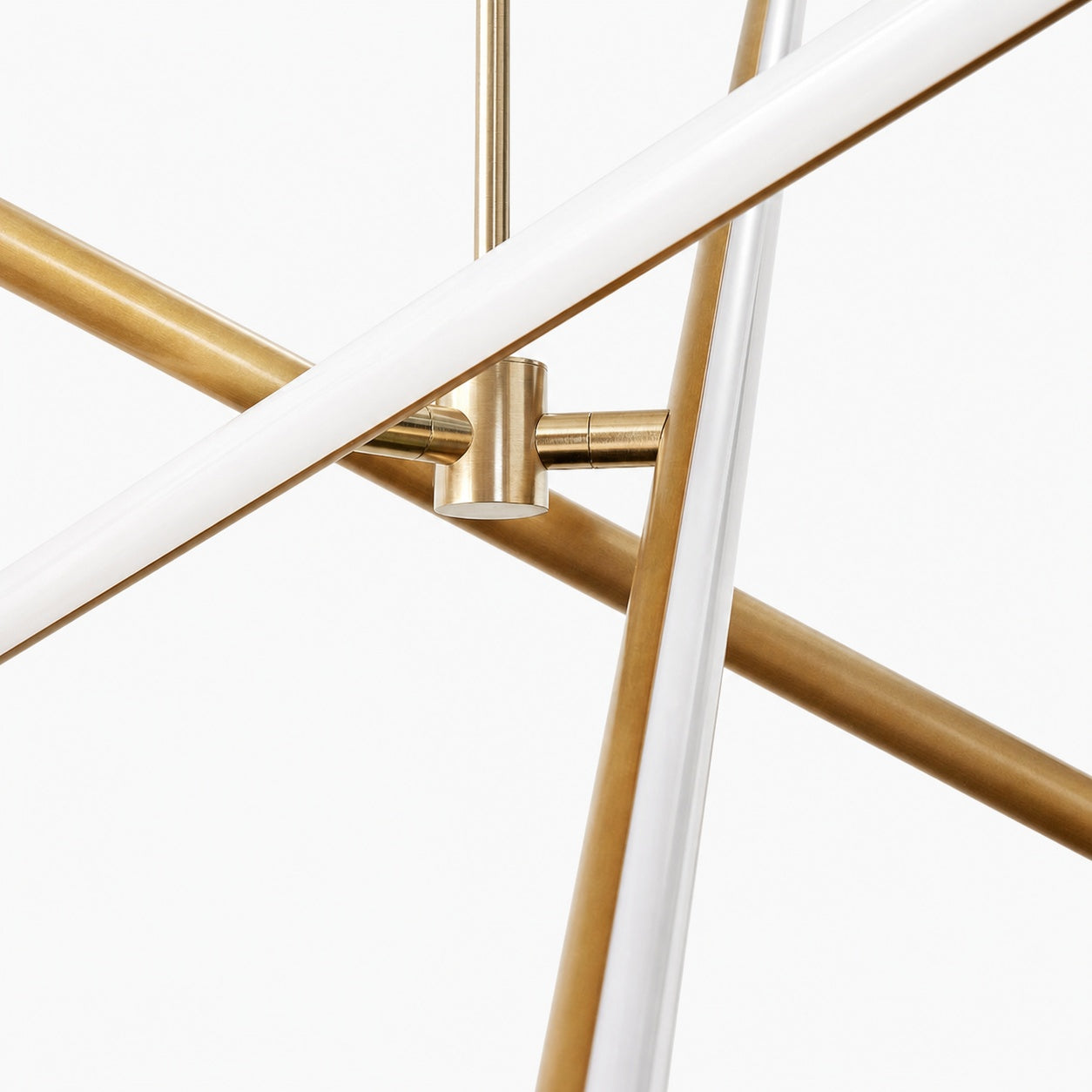 Voro Minimalist Chrome Light Rods - LED Semi-Flush Mount Ceiling Light