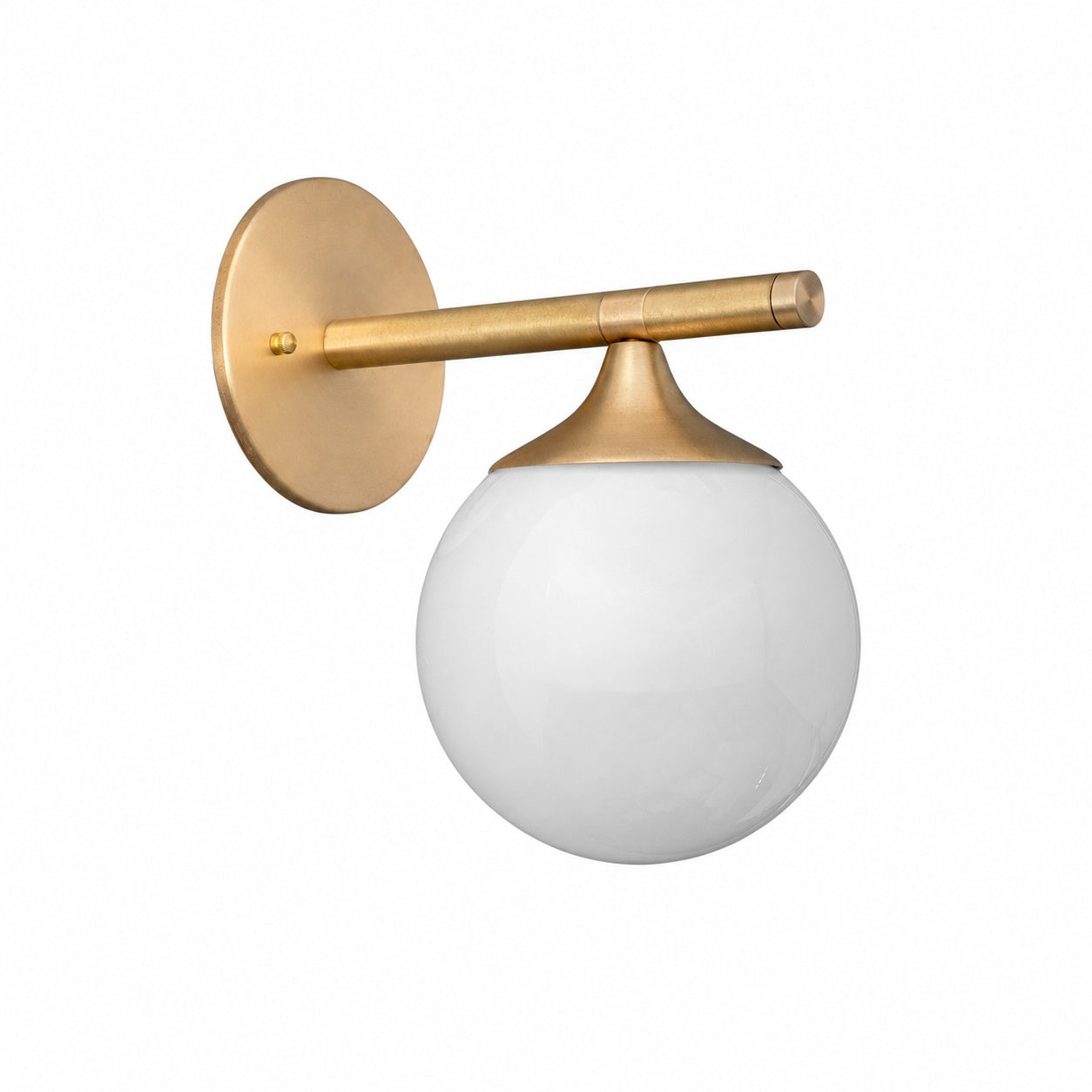 Glorica Glass Wall Sconce - Frosted Globe Light