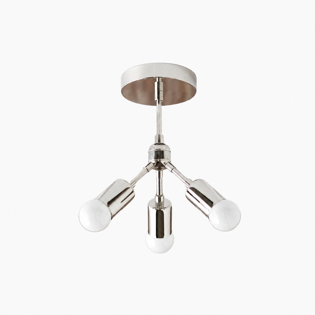 Mobilux Line Modern Brass Flush Mount - Minimalist Gold Ceiling Light for Bedroom