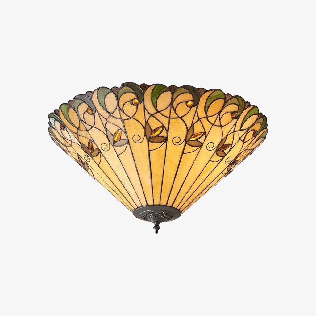 TF Jamelia Light - Decorative Art Glass - Flush Mount Timeless Style for Hallway