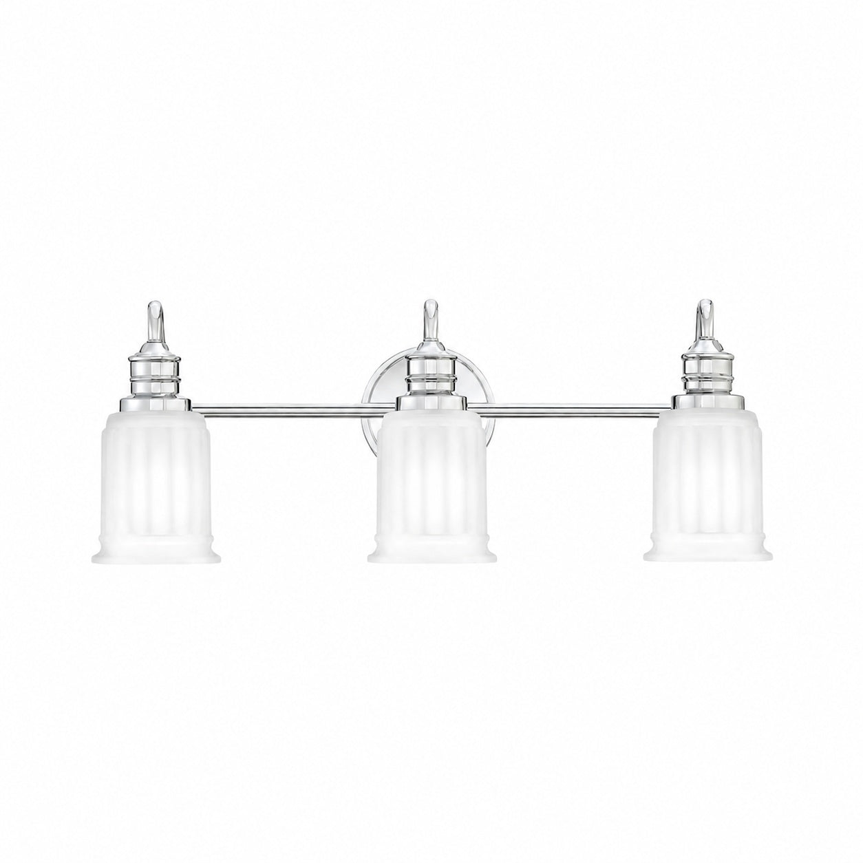 Lirra Bathroom Metal Wall Lamp with Glass Shade - Damp Rated Wall Sconce