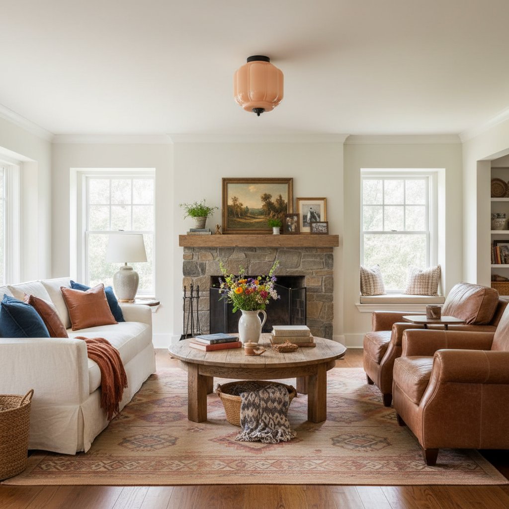 Vintage Eloise Milk Glass Flush Mount Ceiling Light - Vintage Charm Soft Glow