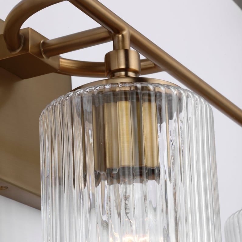 Lirra 3-Light Vanity Light Dimmable Glass Metal - Modern Design for Bathroom and Bedroom