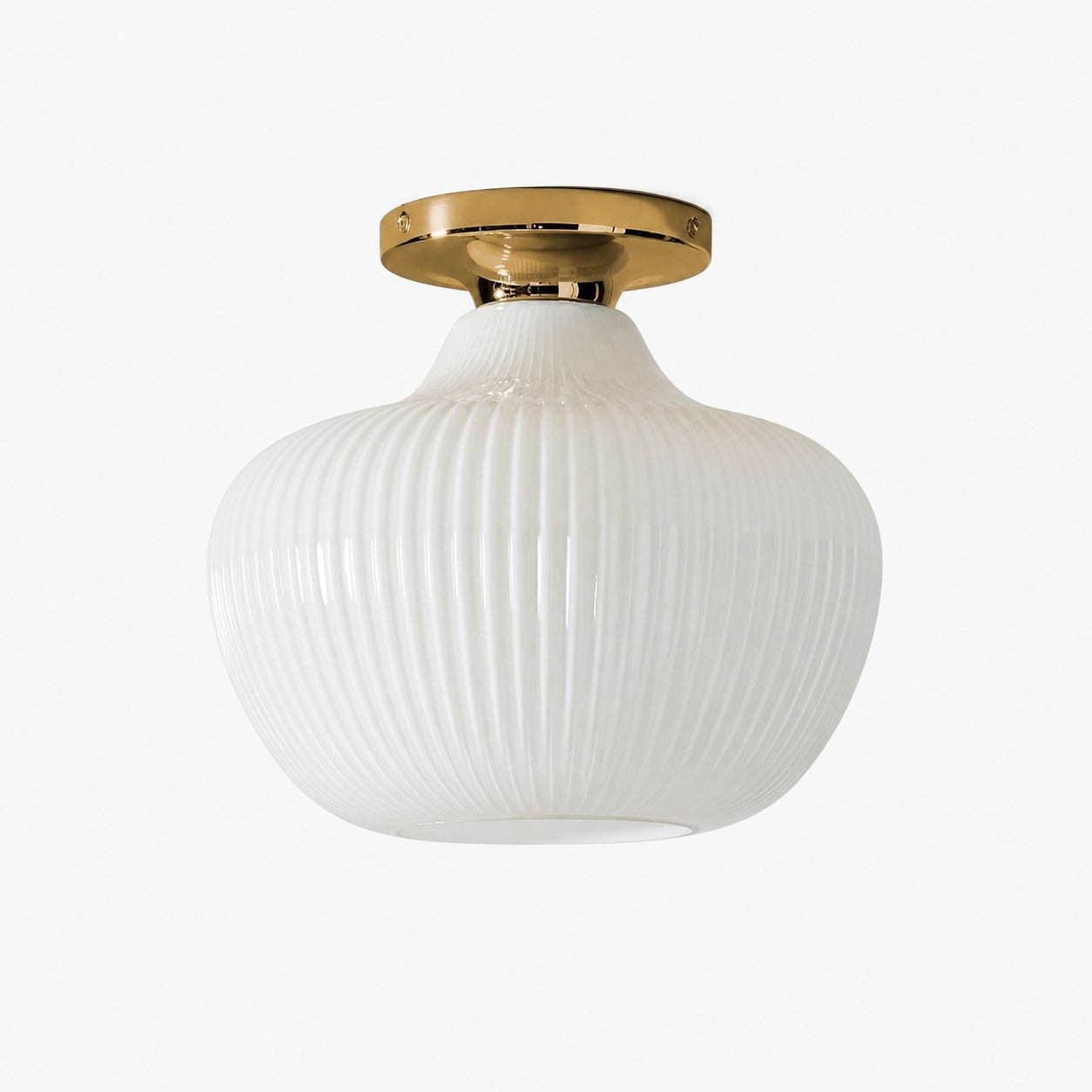 Rivrona Glass Flush Mount Ceiling Light - Modern Champagne Globe Design
