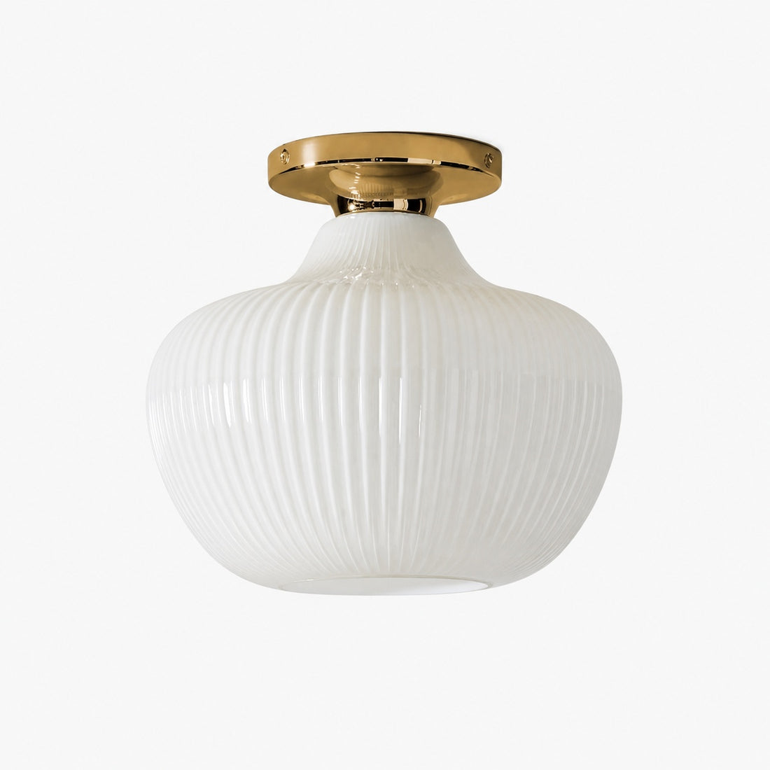Rivrona Glass Flush Mount Ceiling Light - Modern Champagne Globe Design