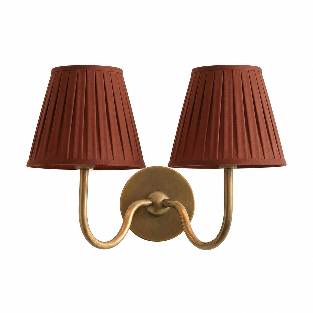 Luvora Vintage Pleated Shade Wall Lamp - Modern Brass Linen Wall Lighting