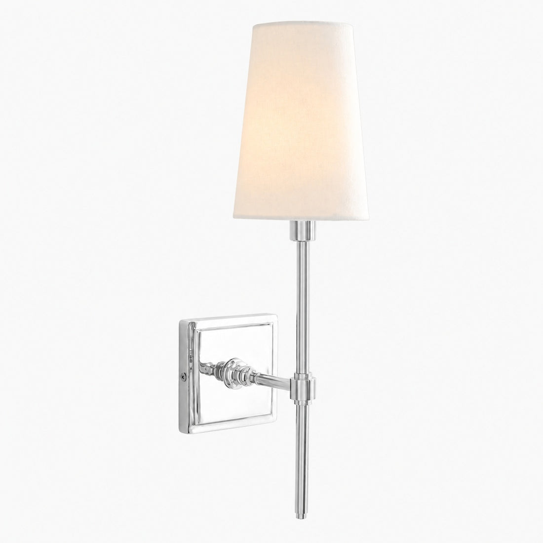 Derlina White Linen Shades Wall Lamp – Retro Metal Multi-Head Lighting Fixture
