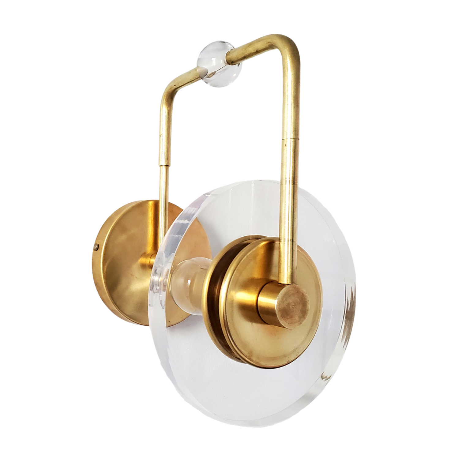 Modern Vintage Wall Sconce - Lucite Accent Lighting
