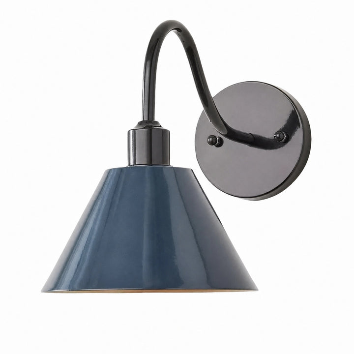 Narix Tapered Metal Wall Sconce - Clean Industrial Design in Contemporary Style for Bedroom and Lounge