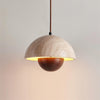 Natural Travertine Flower Bud Design Pendant Lamp