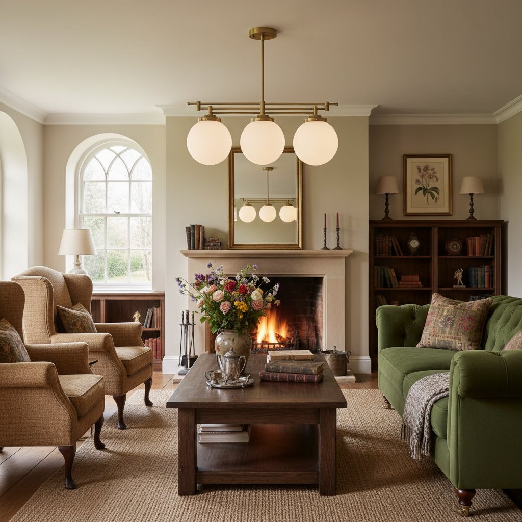 Glorica Glass Frosted Globe Pendant Light - Art Deco Hanging Light for Home