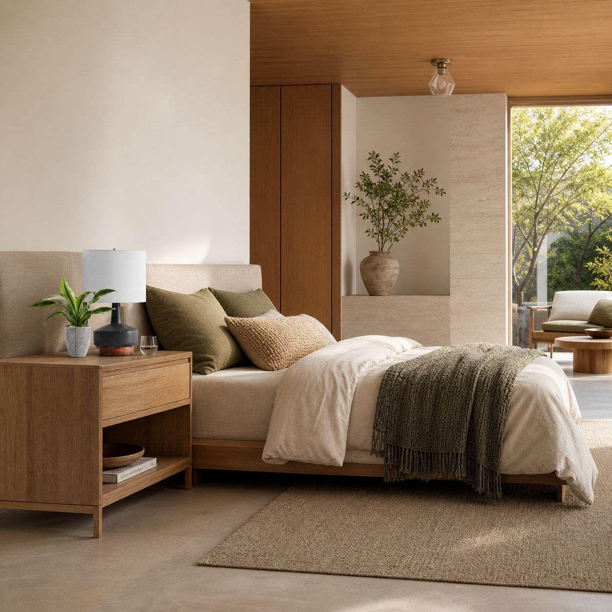 Merin Minimalist Sleek Geometric Glass Flushmount Light