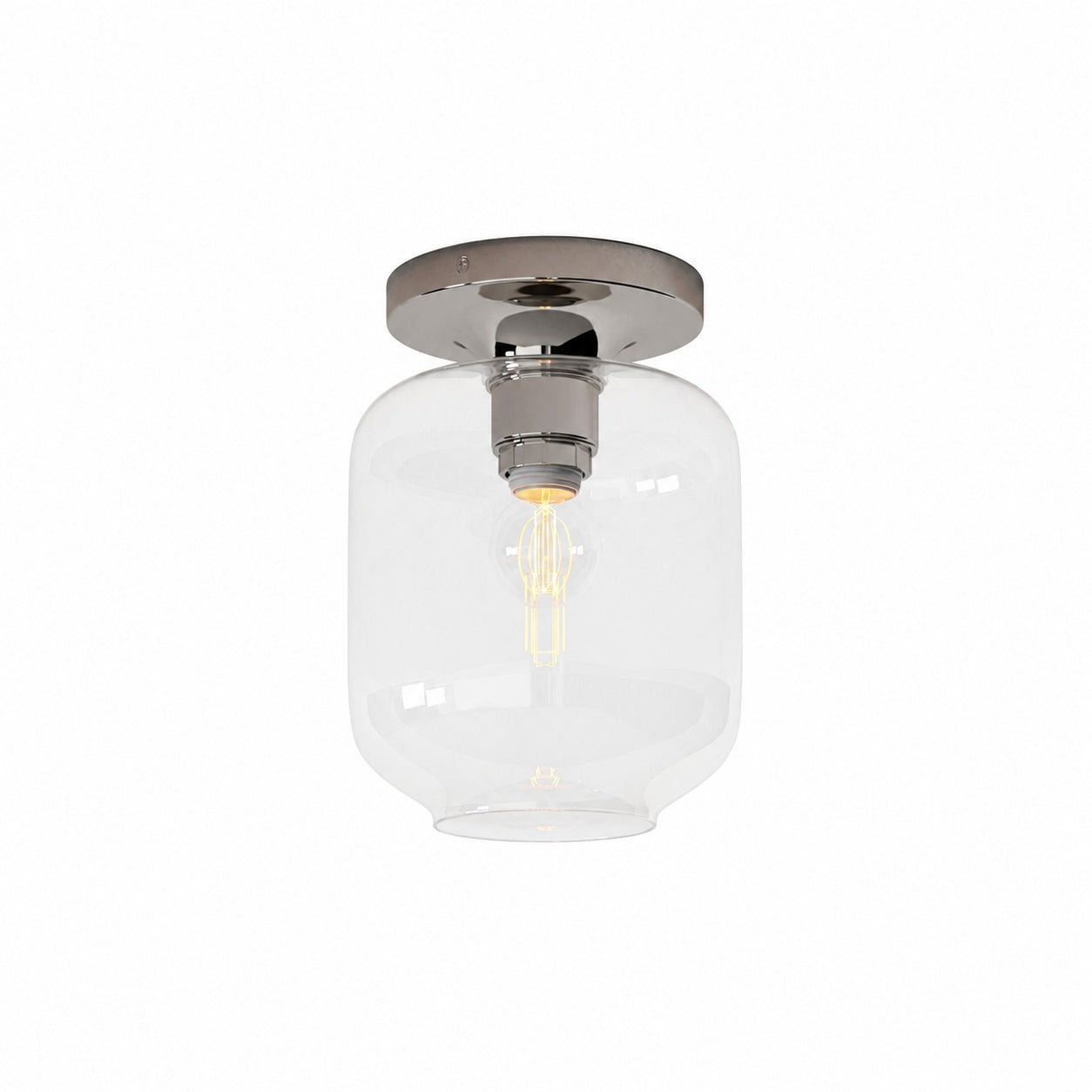 Lumivelle Sculptural Flush Mount Light – Modern Glass Ceiling Lamp