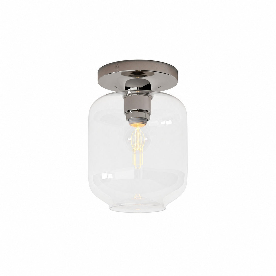 Lumivelle Sculptural Flush Mount Light – Modern Glass Ceiling Lamp